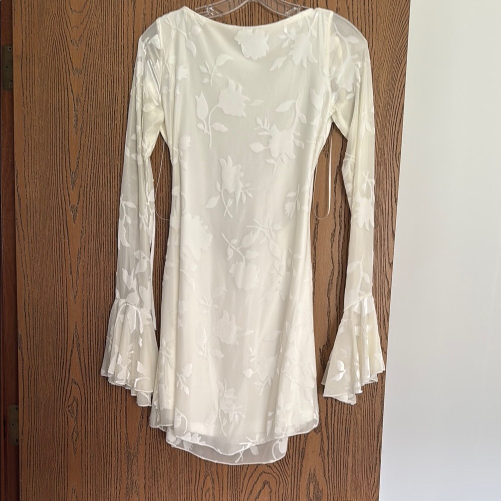 Elegant Cream Floral Dress